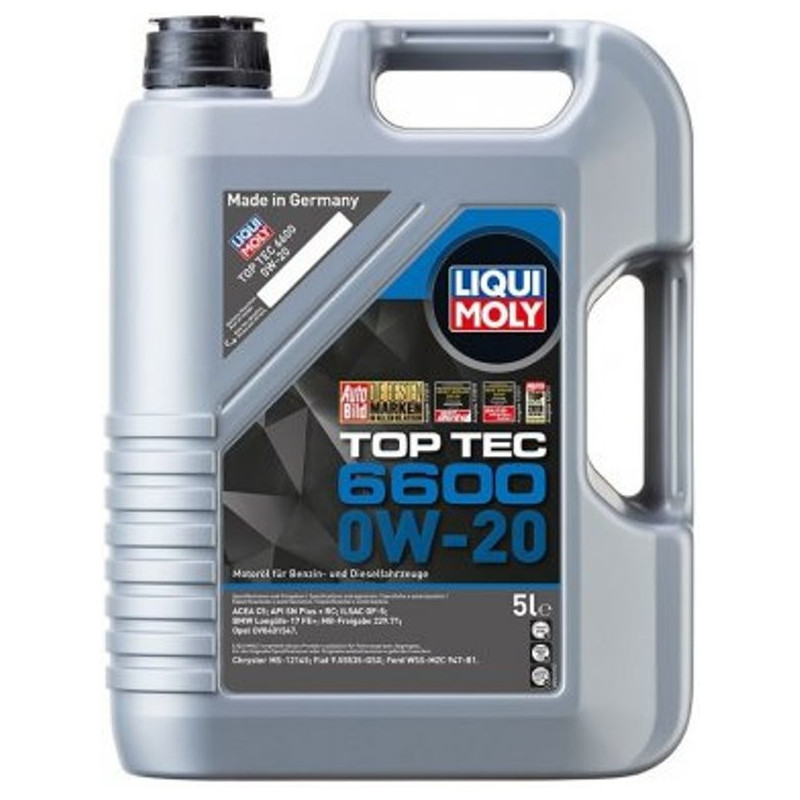 Motorový olej Liqui Moly 0W20 Top Tec 6600 5L