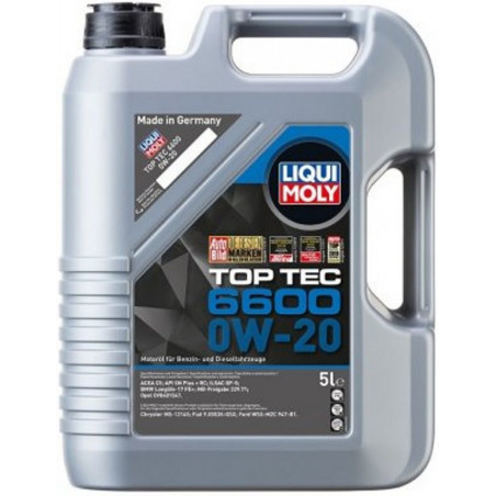 Motorový olej Liqui Moly 0W20 Top Tec 6600 5L